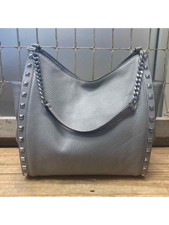 Michael Kors Handbags - MICHAEL KORS Gray Pebbled Leather Purse w/Chain & Leather Shoulder Handles